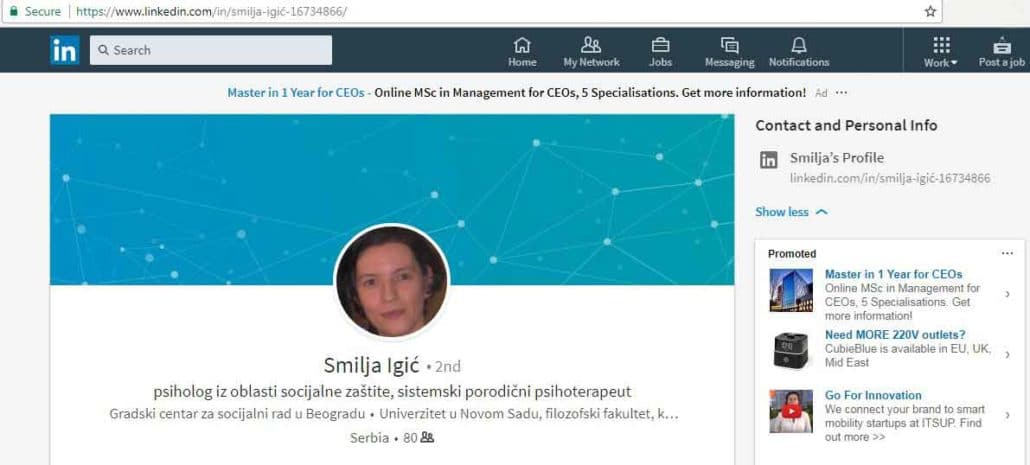 Smilja Igić | Professional Profile - LinkedIn | Global Media Planet INFO