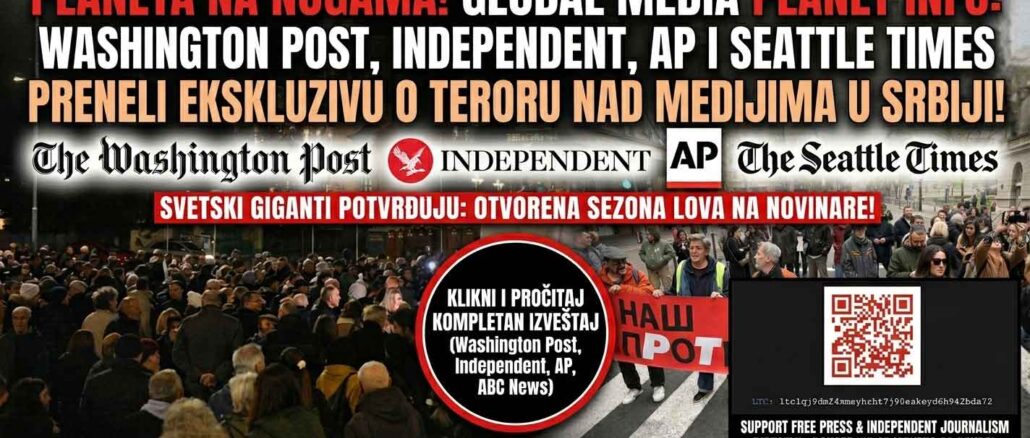 Nasilje nad novinarima u Srbiji - Udarna vest Washington Post i