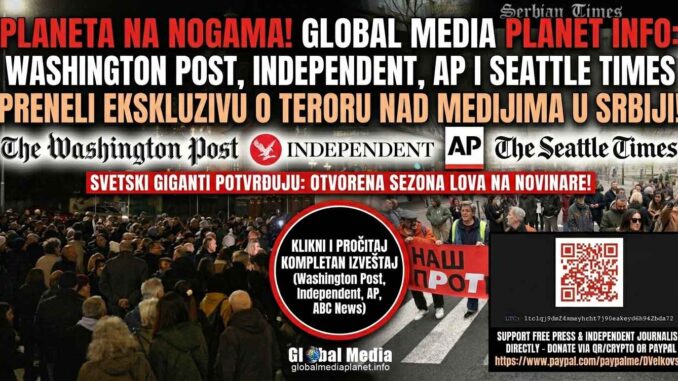 Nasilje nad novinarima u Srbiji - Udarna vest Washington Post i
